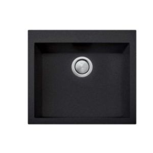 Oliveri Santorini Single Bowl Undermount Sink - Matte Black