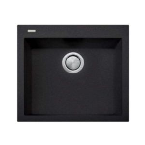 Oliveri Santorini Single Bowl Top Mount Sink - Matte Black