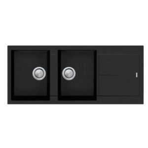 Oliveri Florence Double Bowl Topmount Sink with Drainer