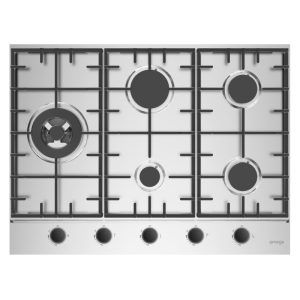 Omega 70cm Gas Cooktop with Wok Burner - Stainless Steel