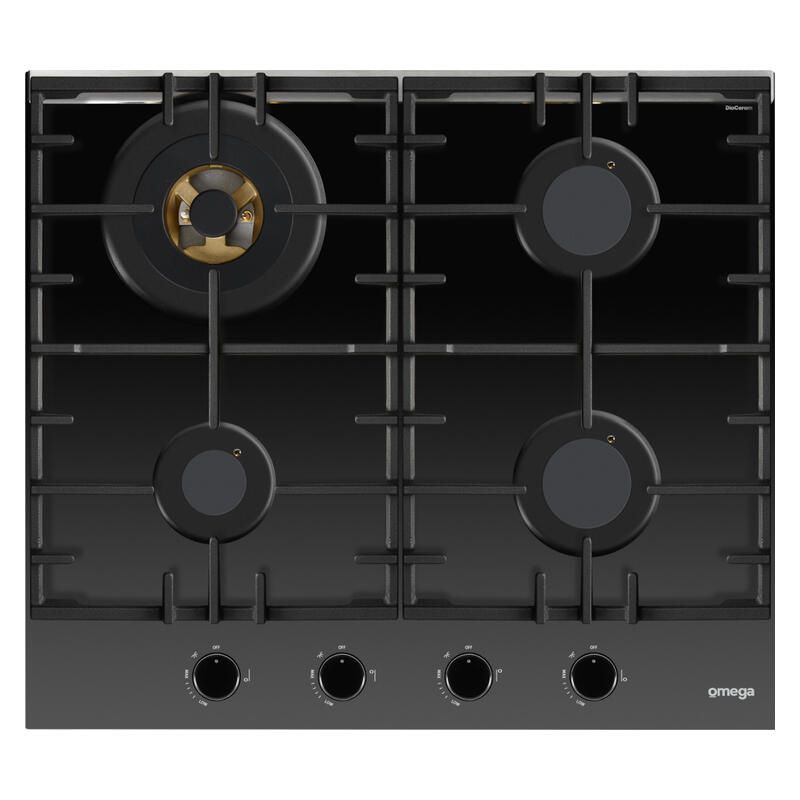 Omega 60cm Gas on Glass Cooktop with Wok Burner