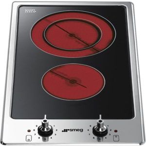 Smeg 30cm Domino Style Ceramic Cooktop - Stainless Steel