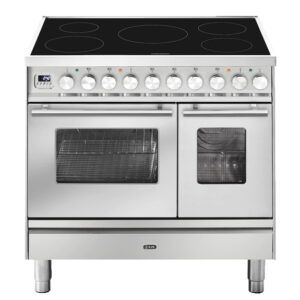 Ilve Professional Plus 90cm 5 Zone Double Oven Freestanding Cooker - Stainless Steel