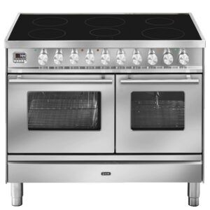 Ilve Professional Plus 100cm 6 Zone Double Oven Freestanding Cooker - Stainless Steel