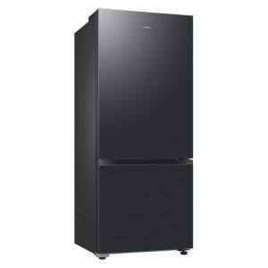 Samsung 427L Bottom Mount Fridge Freezer - Matte Black Steel