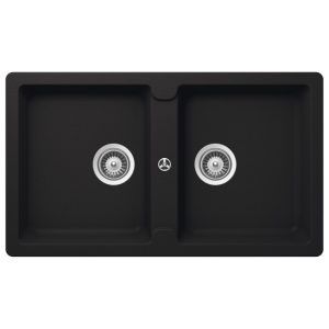 Schock Double Bowl Sink - Black