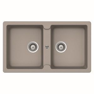 Schock Typos N200 Concrete Double Bowl Sink - No Taphole