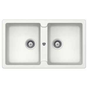 Schock Typos N200 Alpine Double Bowl Sink - White