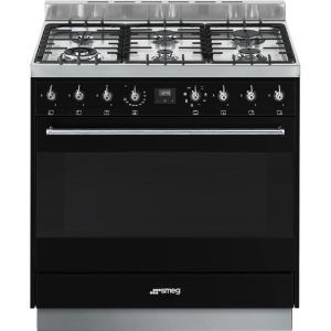 Smeg 90cm Dual Fuel Freestanding Cooker - Matte Black