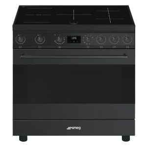 Smeg 90cm Freestanding Cooker Induction Hob - Full Black