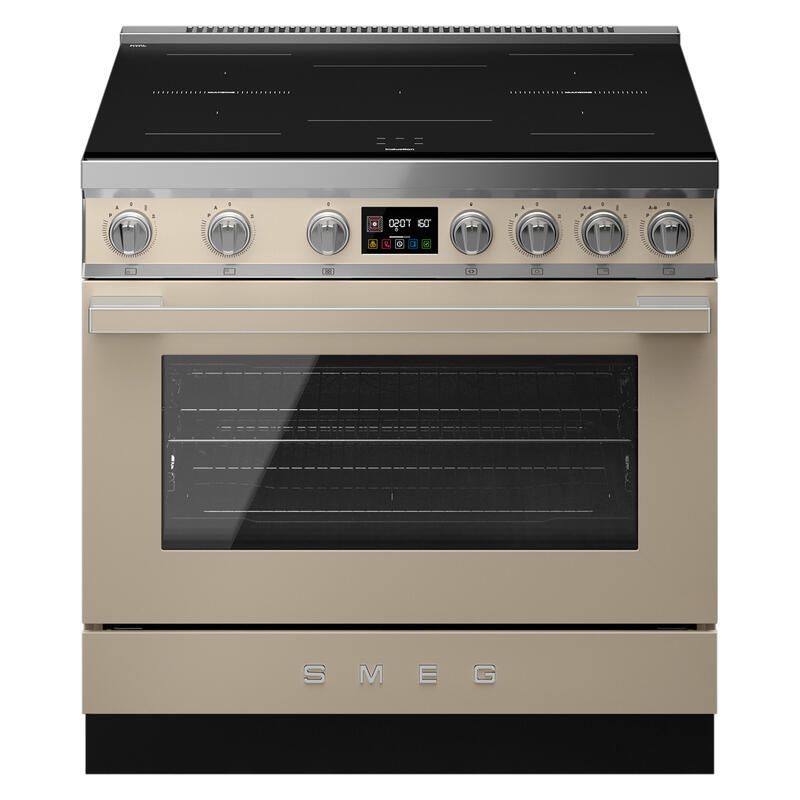 Smeg 90cm Portofino Induction Pyrolytic Freestanding Oven - Moonlight