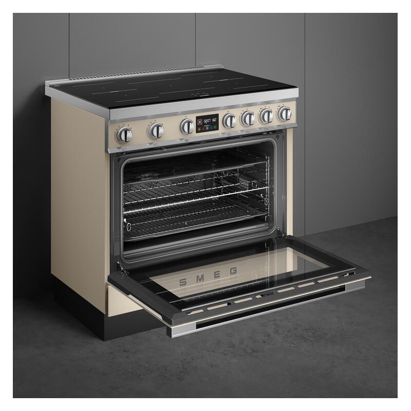 Smeg 90cm Portofino Induction Pyrolytic Freestanding Oven - Moonlight - Image 3