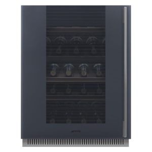 Smeg 38 Bottle Linea Built - Under Wine Cellar LH Hinge - Neptune Grey