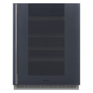 Smeg 38 Bottle Linea Built - Under Wine Cellar- Neptune Grey