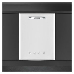 Smeg 14 Place Setting Built-In Dishwasher - White (Retro Design)