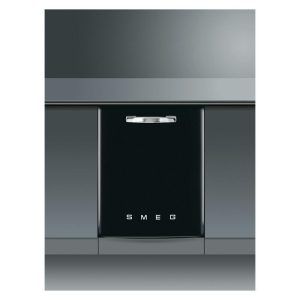 Smeg 14 Place Setting Built-In Dishwasher - Black (Retro Design)