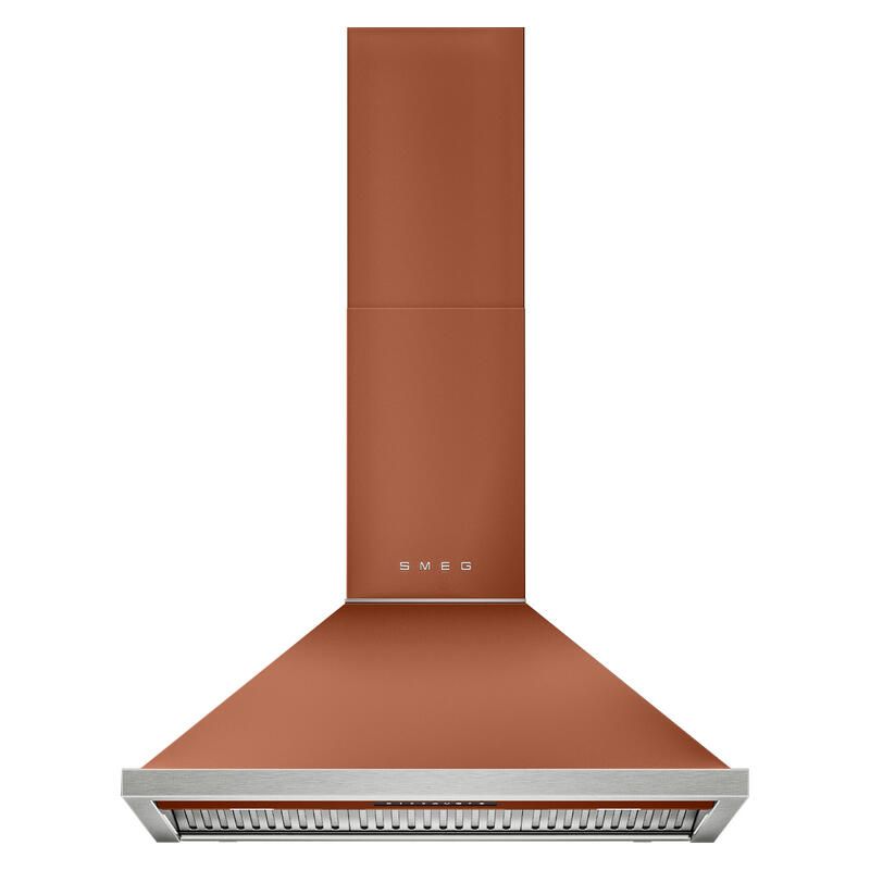 Smeg 90cm Portofino Canopy Rangehood - Amber Clay