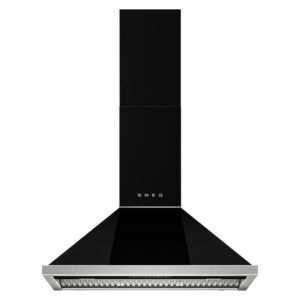 Smeg 90cm Portofino Canopy Rangehood - Black