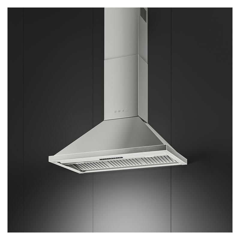 Smeg 90cm Portofino Canopy Rangehood - Stainless Steel - Image 3