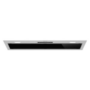 Smeg 90cm Integrated Hood - Black Glass/Stainless Steel