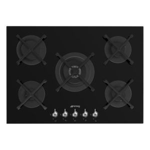 Smeg 72cm Classic Gas on Glass Hob - Black