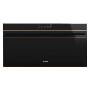 Smeg 90cm Dolce Stil Novo Single Oven with Copper Trim - Black