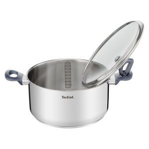 Tefal 24cm/5L Daily Cook Induction Stewpot and Lid - Stainless Steel