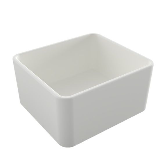 Turner Hastings Novi 50x46mm Fireclay Single Bowl Butler Sink - Matte White