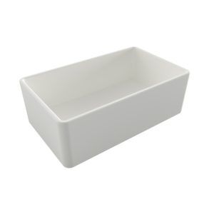 Turner Hastings Novi 75x46mm Fine Fireclay Single Bowl Butler Sink - Matte White