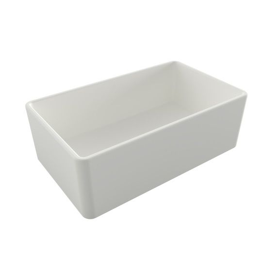 Turner Hastings Novi 75x46mm Fine Fireclay Single Bowl Butler Sink - Matte White