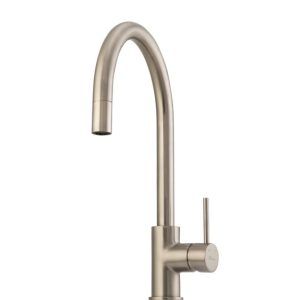 Oliveri Venice Pullout Goose Neck Mixer Tap - Brushed Nickel