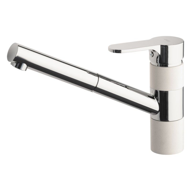 Armando Vicario ISA Pull Out Kitchen Mixer Tap - Chrome/Alpina