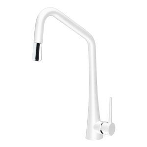 Armando Vicario Tink-D Kitchen Mixer with Pull-Out - White