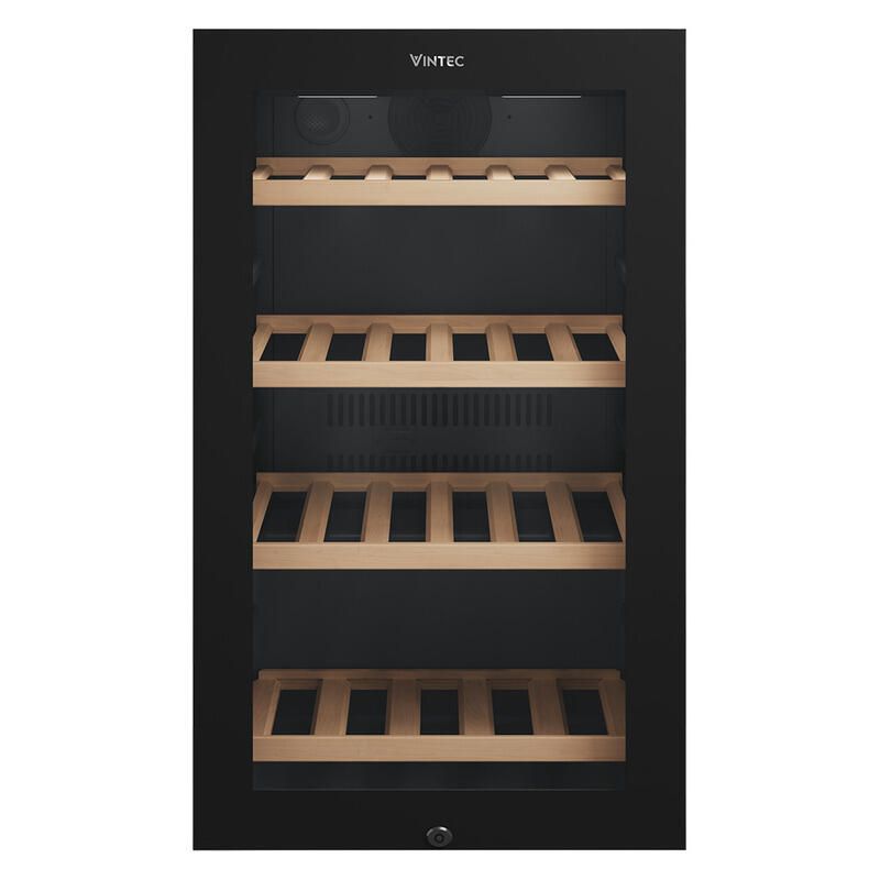 Vintec 35 Bottle Under-Counter Wine Fridge Cabinet - Black