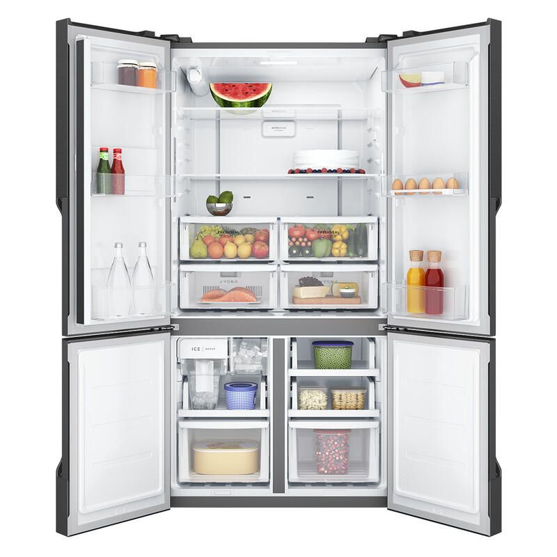 Westinghouse 564L Quad Door Fridge Freezer with Water Dispenser - Matte Charcoal Black - Image 3