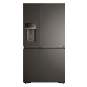 Westinghouse 609L Quad Door Fridge Freezer with Ice & Water Dispenser - Matte Black